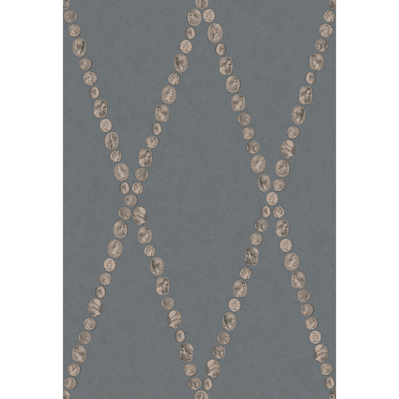 COLE & SON - CAMMEI- SLATE & ROSE GOLD - Wallcovering by the Roll SLATE & ROSE GOLD