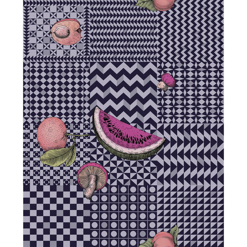 COLE & SON - FRUTTA E GEOMETRICO- INK - Wallcovering by the Roll INK
