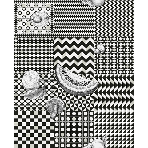 COLE & SON - FRUTTA E GEOMETRICO- BLACK - Wallcovering by the Roll BLACK