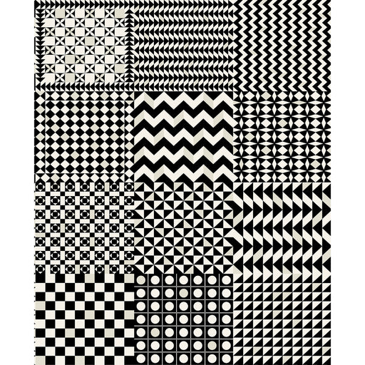 COLE & SON - GEOMETRICO- BLACK & WHITE - Wallcovering by the Roll BLACK & WHITE