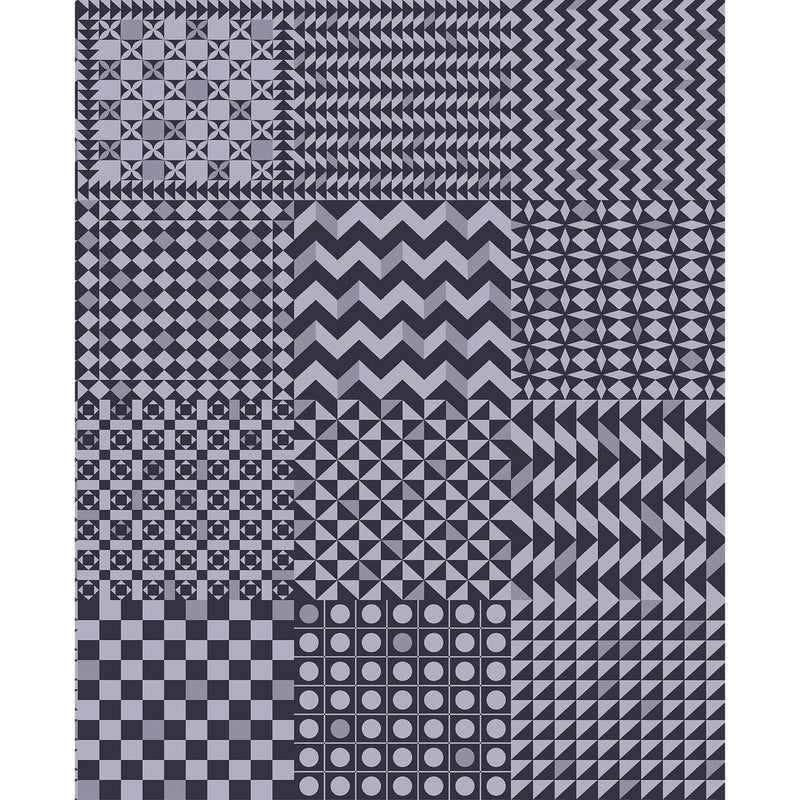 COLE & SON - GEOMETRICO- MAGENTA & INK - Wallcovering by the Roll MAGENTA & INK