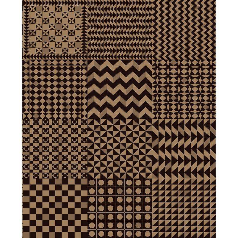 COLE & SON - GEOMETRICO- BLACK & GOLD - Wallcovering by the Roll BLACK & GOLD