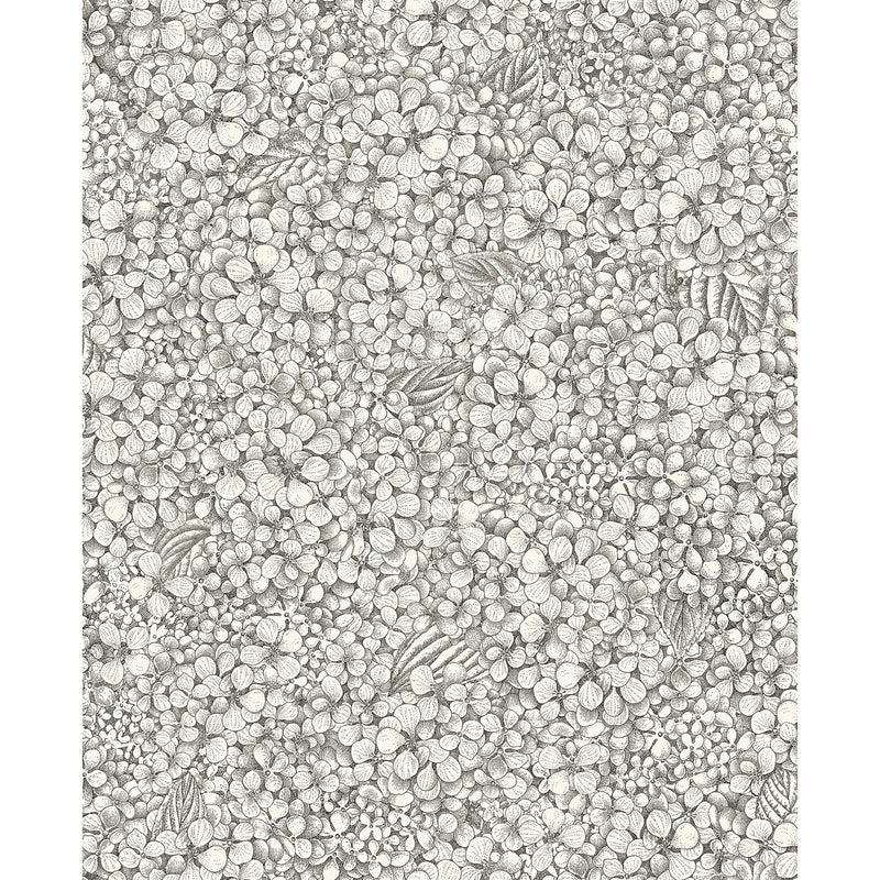 COLE & SON - ORTENSIA- BLACK & WHITE - Wallcovering by the Roll BLACK & WHITE