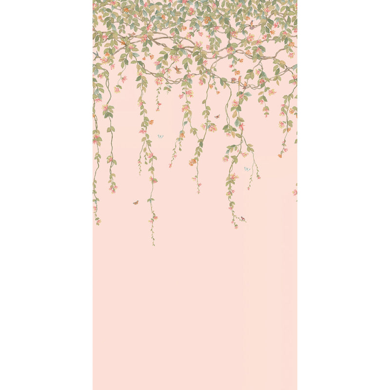 COLE & SON - HUMMINGBIRDS FLORA- PINK - Wallcovering by the EACH PINK