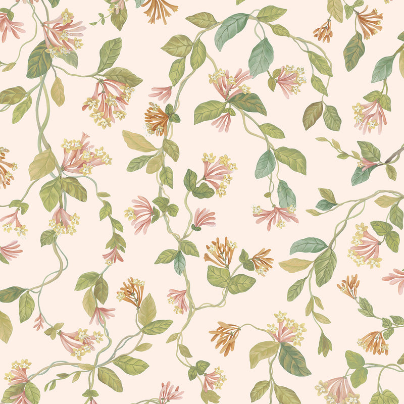 COLE & SON - FLORA- PINK/ORANGE - Wallcovering by the Roll PINK/ORANGE