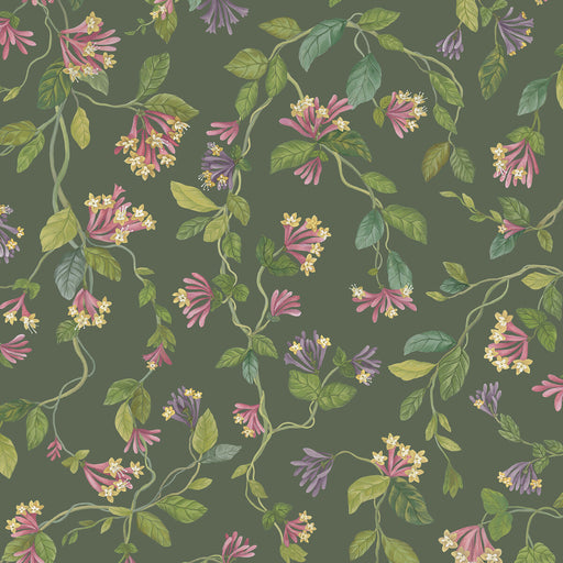 COLE & SON - FLORA- SAGE/PINK - Wallcovering by the Roll SAGE/PINK