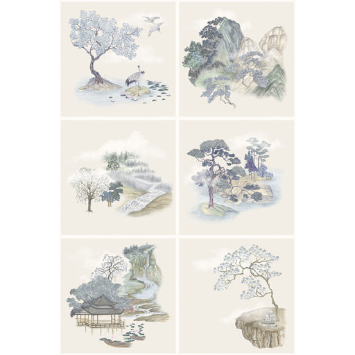 COLE & SON - TILE TOILE- BLUE - Wallcovering by the Roll BLUE