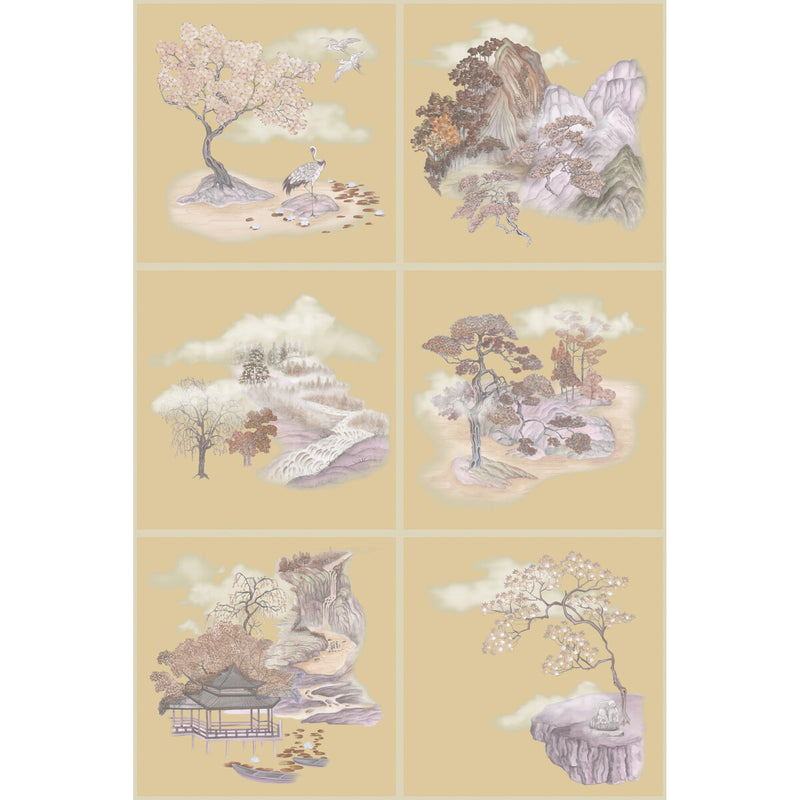 COLE & SON - TILE TOILE METALLIC- GILDED AUTUMNAL - Wallcovering by the Roll GILDED AUTUMNAL