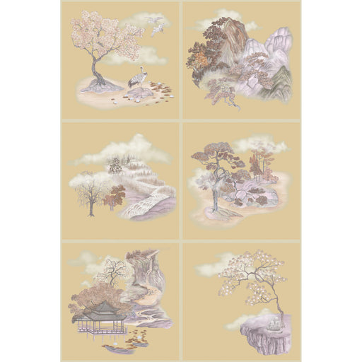 COLE & SON - TILE TOILE METALLIC- GILDED AUTUMNAL - Wallcovering by the Roll GILDED AUTUMNAL
