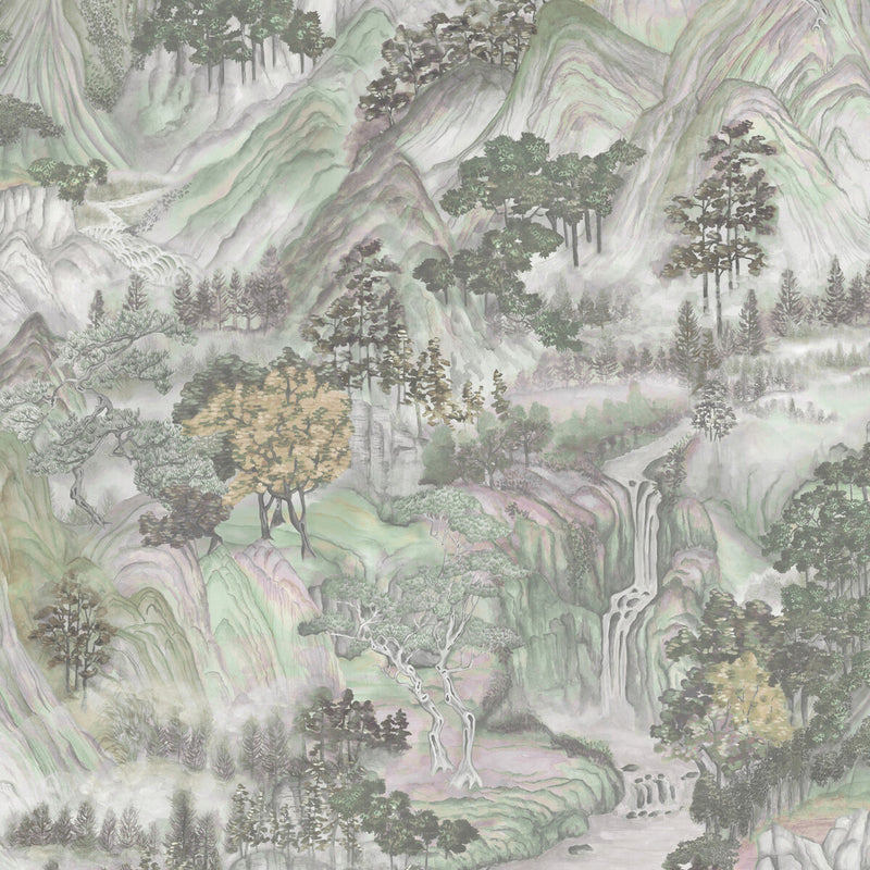 COLE & SON - MOUNTAINSCAPE- IRIDESCENT - Wallcovering by the Roll IRIDESCENT