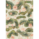 COLE & SON - LILY LOTUS- ORANGE & OLIVE - Wallcovering by the Roll