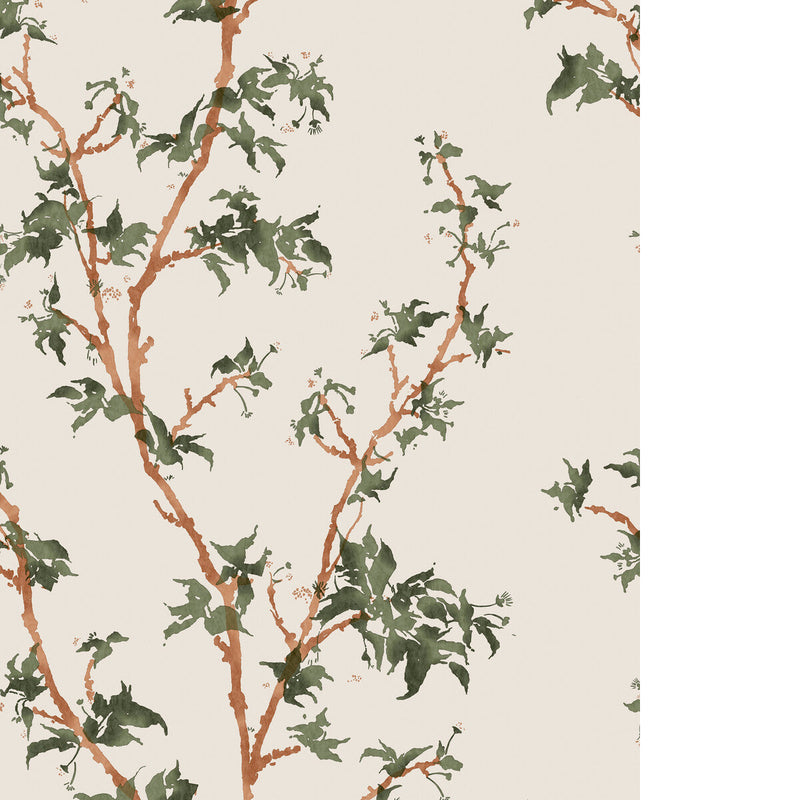 COLE & SON - CHINESE BRANCH - LEAF GREEN - Wallpaper By The ROLL
