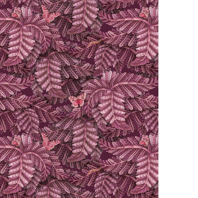 COLE & SON - ACACIA CANOPY - PLUM - Wallpaper By The ROLL