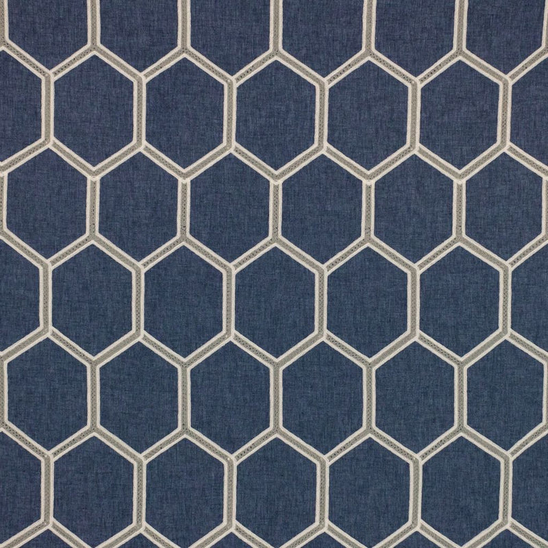 Trovaso Trellis - Indigo - RM Coco - Fabric by the Yard