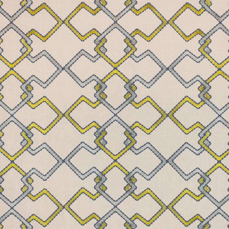 Interlock Trellis - Citrine - RM Coco - Fabric by the Yard