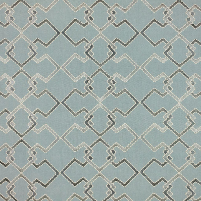 Interlock Trellis - Azure - RM Coco - Fabric by the Yard