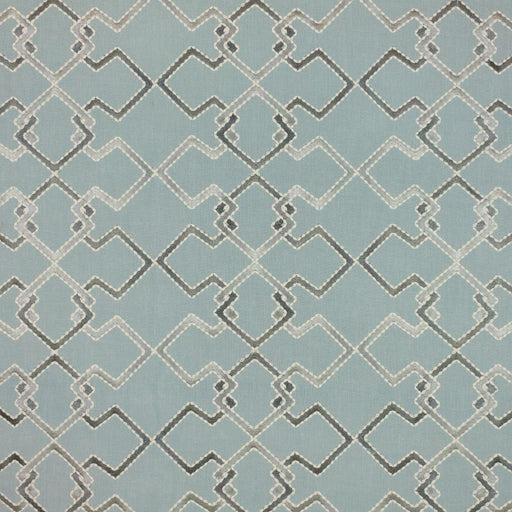 Interlock Trellis - Azure - RM Coco - Fabric by the Yard