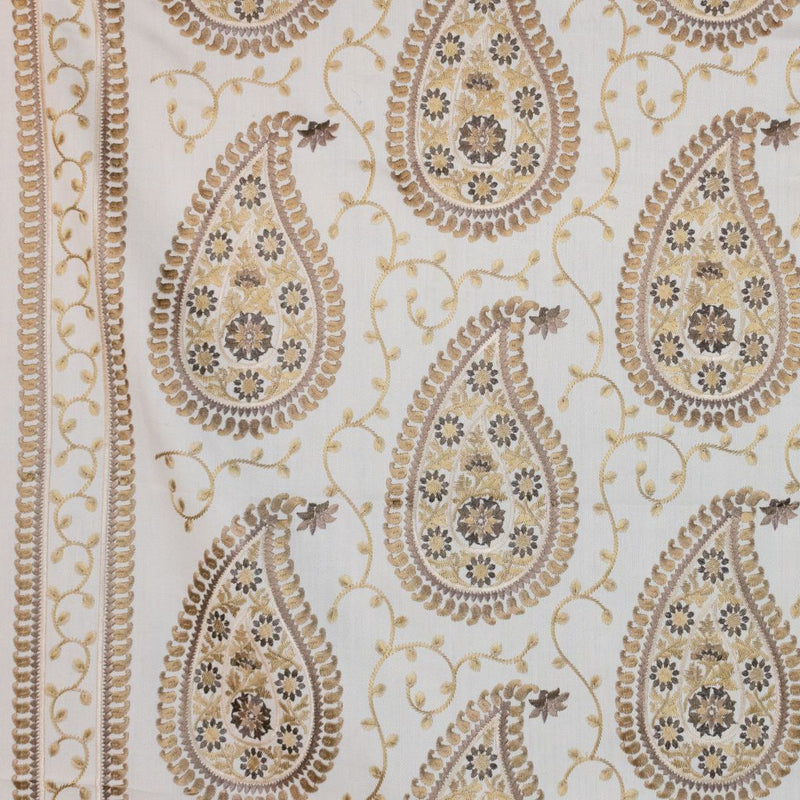 Kadiri Paisley Border - Latte - RM Coco - Fabric by the Yard