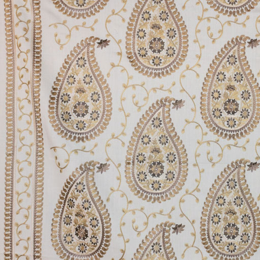 Kadiri Paisley Border - Latte - RM Coco - Fabric by the Yard
