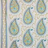 Kadiri Paisley Border - Mineral - RM Coco - Fabric by the Yard