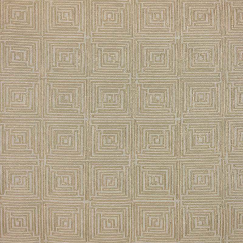 Greek Key Fret - Flax - RM Coco - Fabric by the Yard
