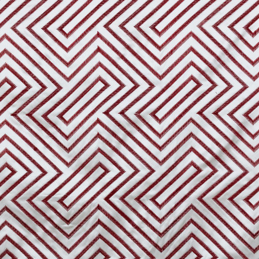 Kabuki Fret - Coral - RM Coco - Fabric by the Yard