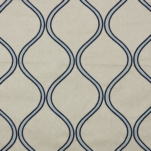 Stitchery Trellis - Cobalt - RM Coco - Fabric by the Yard