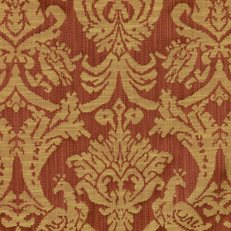 Delacroix Damask - Terracotta - RM Coco - Fabric by the Yard