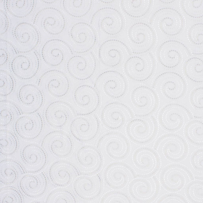 Scroll Dance - White Hot - RM Coco - Fabric by the Yard