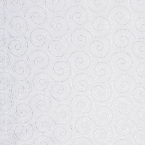Scroll Dance - White Hot - RM Coco - Fabric by the Yard