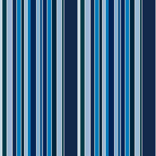 Piccadilly Stripe - Mood Indigo - RM Coco - Fabric by the Yard