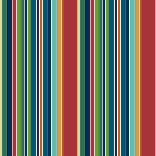 Piccadilly Stripe - Tuscan Red - RM Coco - Fabric by the Yard