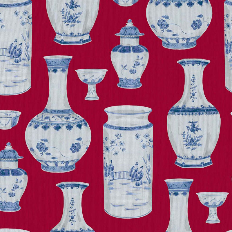 Ming Dynasty - Lacquer Red - RM Coco - Fabric by the Yard