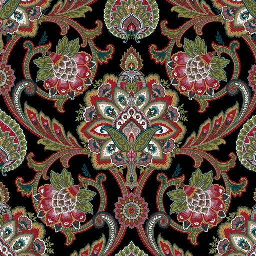 Blickling Garden Damask - Black Jewel - RM Coco - Fabric by the Yard