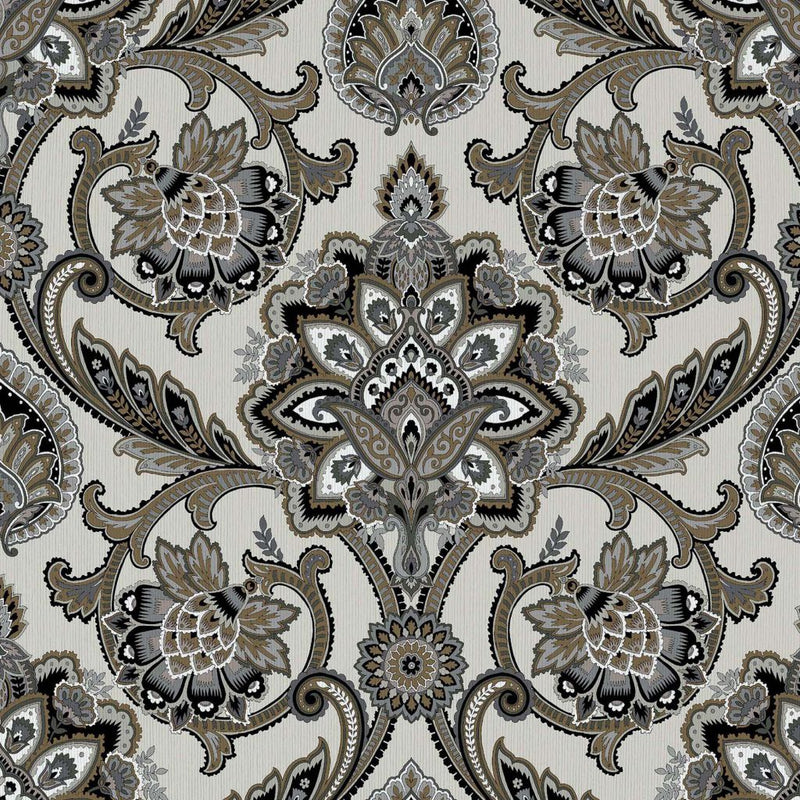 Blickling Garden Damask - Driftwood - RM Coco - Fabric by the Yard