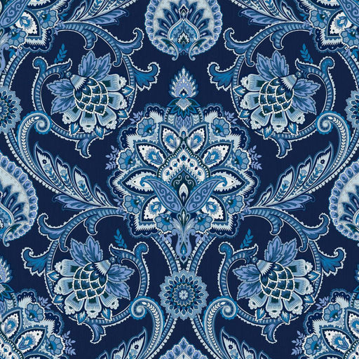 Blickling Garden Damask - Mood Indigo - RM Coco - Fabric by the Yard