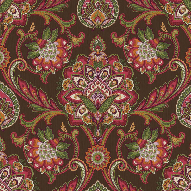 Blickling Garden Damask - Rum Raisin - RM Coco - Fabric by the Yard