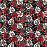 CloisonnÃ© - Black Jewel - RM Coco - Fabric by the Yard