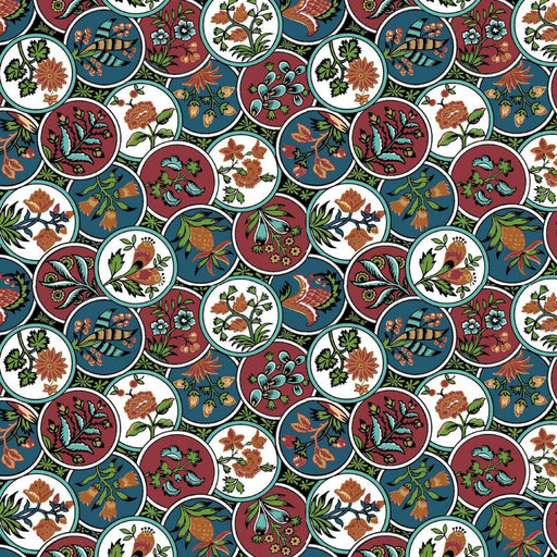 CloisonnÃ© - Tuscan Red - RM Coco - Fabric by the Yard
