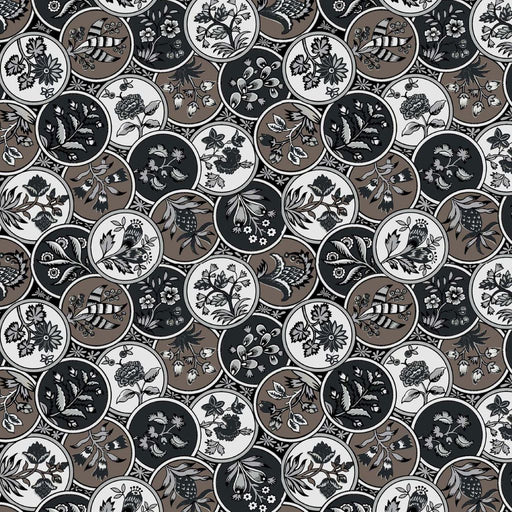 CloisonnÃ© - Charcoal - RM Coco - Fabric by the Yard