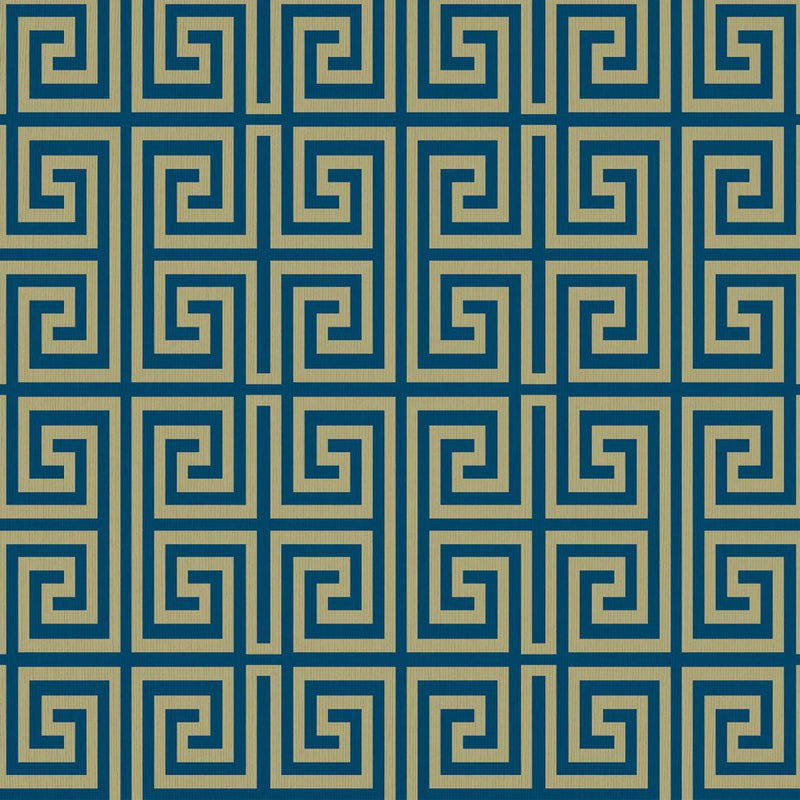 Emperor's Fret - Blue Stone - RM Coco - Fabric by the Yard