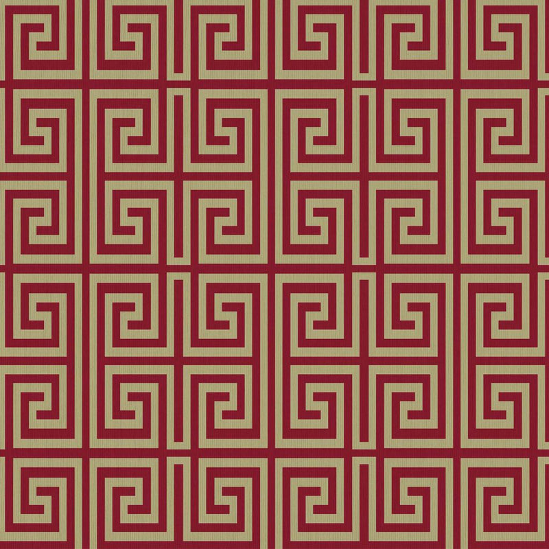 Emperor's Fret - Cinnabar - RM Coco - Fabric by the Yard