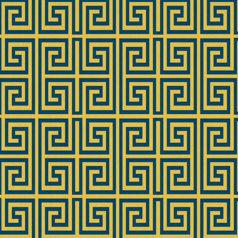Emperor's Fret - Cobalt - RM Coco - Fabric by the Yard