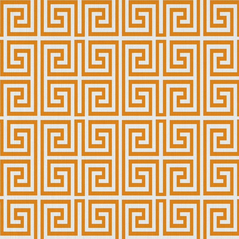 Emperor's Fret - Mandarin - RM Coco - Fabric by the Yard