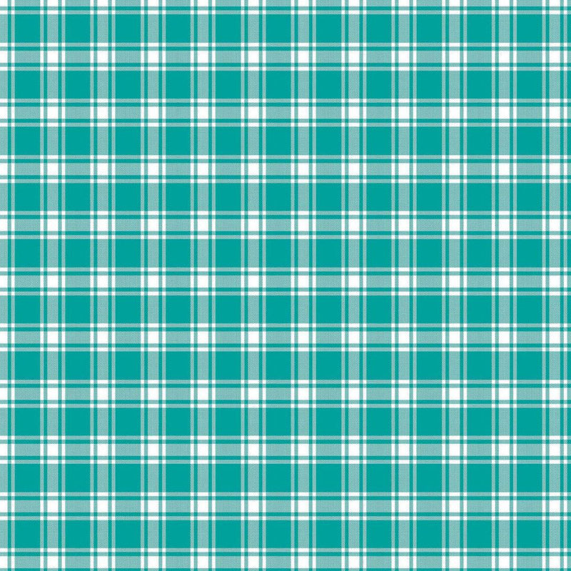 GeneviÃ¨ve Check - Aegean - RM Coco - Fabric by the Yard