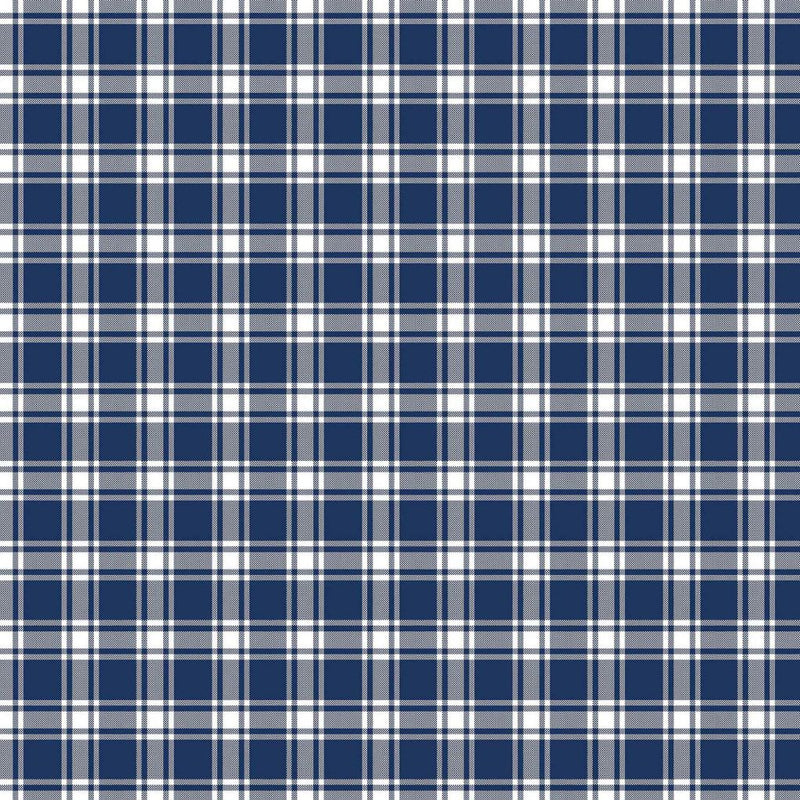 GeneviÃ¨ve Check - Cobalt - RM Coco - Fabric by the Yard