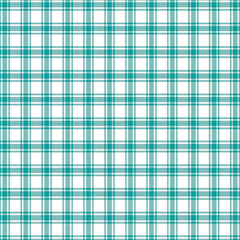 GeneviÃ¨ve Check - Sea Glass - RM Coco - Fabric by the Yard