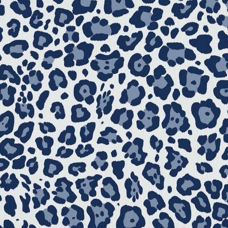 Leopard Dance - Cornflower - RM Coco - Fabric by the Yard