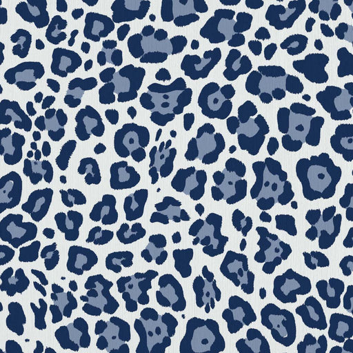 Leopard Dance - Cornflower - RM Coco - Fabric by the Yard