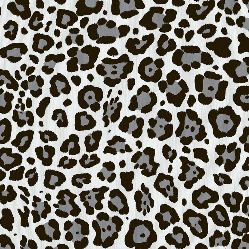 Leopard Dance - Graphite - RM Coco - Fabric by the Yard